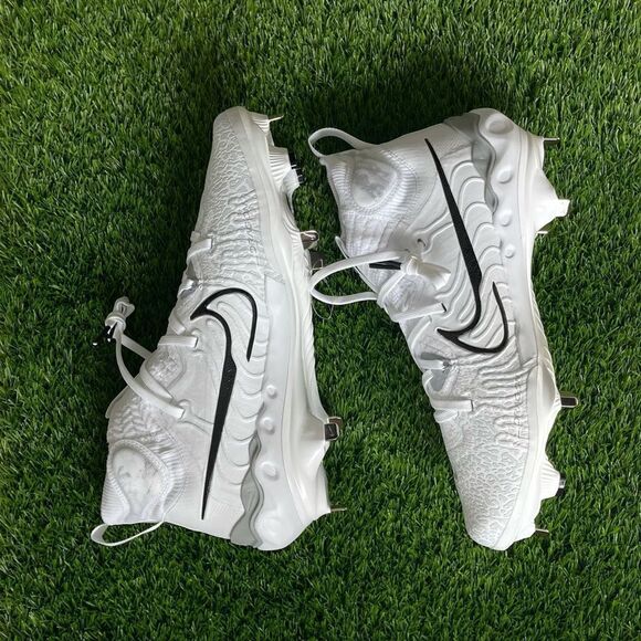 Nike Alpha Huarache NXT MCS White Baseball Cleats - Picture 3 of 6